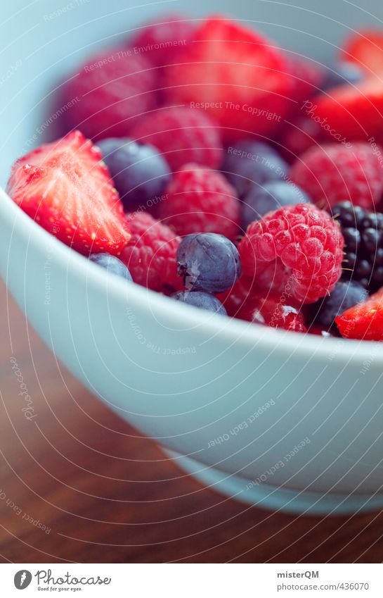 Forest fruit red. Art Esthetic Contentment Bowl Raspberry Blueberry Blackberry Strawberry Redcurrant Breakfast table Morning break Healthy Healthy Eating