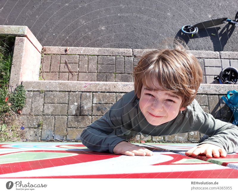 Boy looks into the camera Infancy Summer Joie de vivre (Vitality) Contentment Happiness Happy Authentic Boy (child) Child Human being Sunlight fortunate