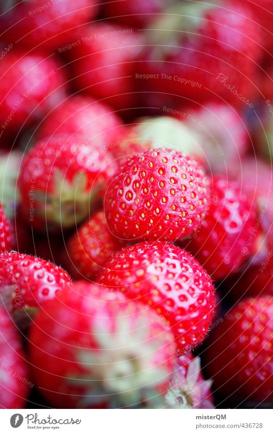 Strawberry red. Art Esthetic Contentment Red Fruit Healthy Healthy Eating Mature Harvest Colour photo Subdued colour Multicoloured Exterior shot Close-up Detail