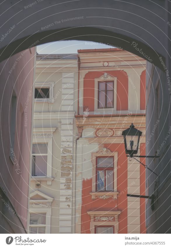 old town Old town Alley Lantern light Passage Facade Old building allure House (Residential Structure) Architecture Town Building Building facade Historic