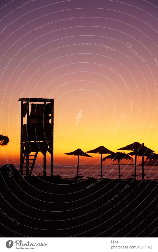 Sunset at the beach Beach Ocean Evening Vacation & Travel Dusk Sunshade coast Sky Tourism Deserted Calm Twilight Crete Greece