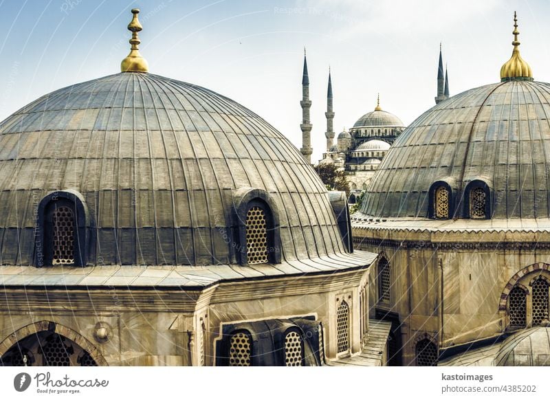 Blue Sultan Ahmed Mosque in Istanbul, Turkey. blue mosque turkey architectural landmark Sultan Ahmet architecture constantinople orient religion islam ancient