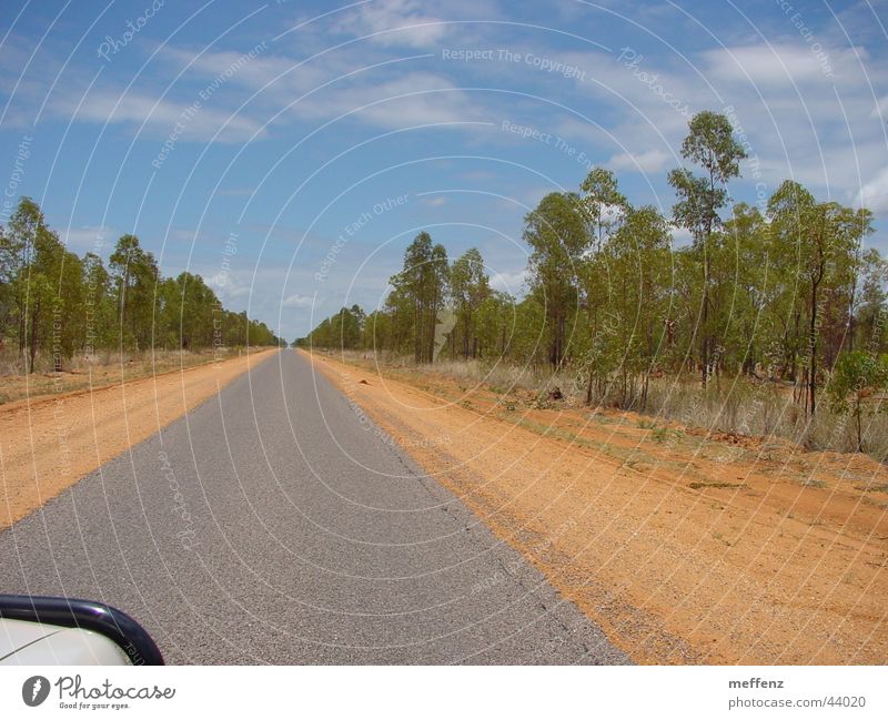 long long long long long road Australia Outback Loneliness Empty Right ahead Transport Line Street Gloomy