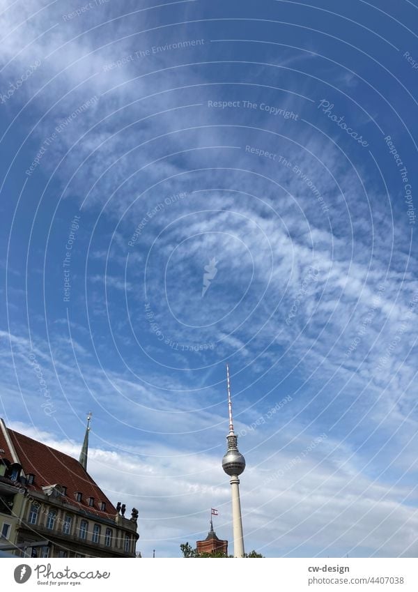 Berlin Television tower Rotes Rathaus Sky Berlin TV Tower