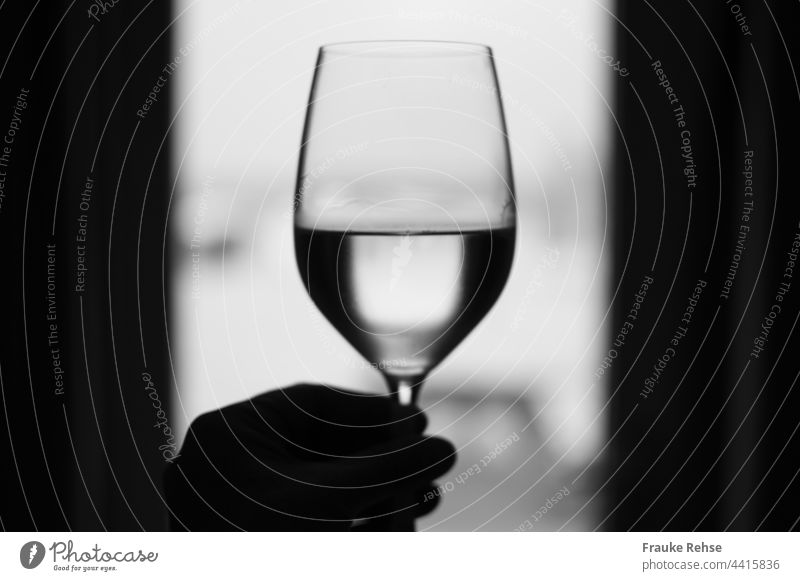 Santé!!! Half filled wine glass in front of a window for the sake of For the good Cheers Vine Wine glass White wine drapes Glass Drinking Alcoholic drinks