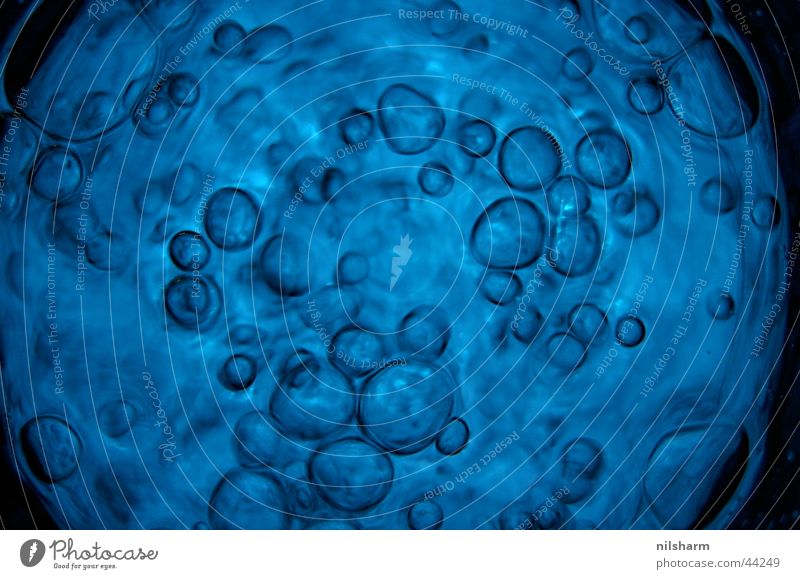 blub Bubble column Macro (Extreme close-up) Close-up Blue Blow Water
