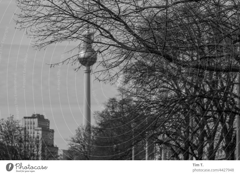 Karl Marx Allee with television tower Television tower Berlin Friedrichshain Charles Marx Avenue Karl-Marx-Allee Facade Berlin TV Tower Downtown Capital city
