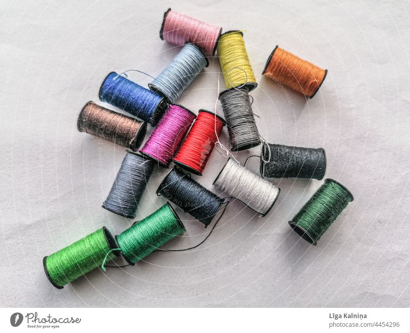 Threads String Sewing thread Craft (trade) Handcrafts Multicoloured Leisure and hobbies Colour Colour photo Tailoring