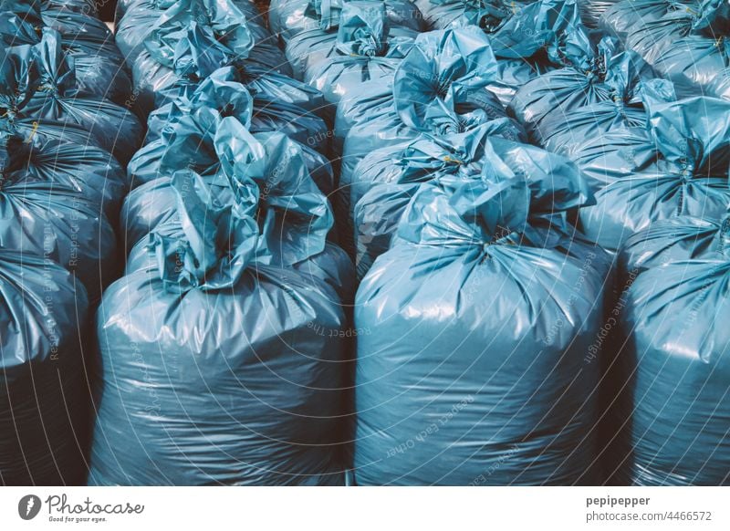 blue bin liners Garbage bags Trash Trash container Waste management Garbage dump Waste utilization refuse sacks Refuse disposal Environmental protection