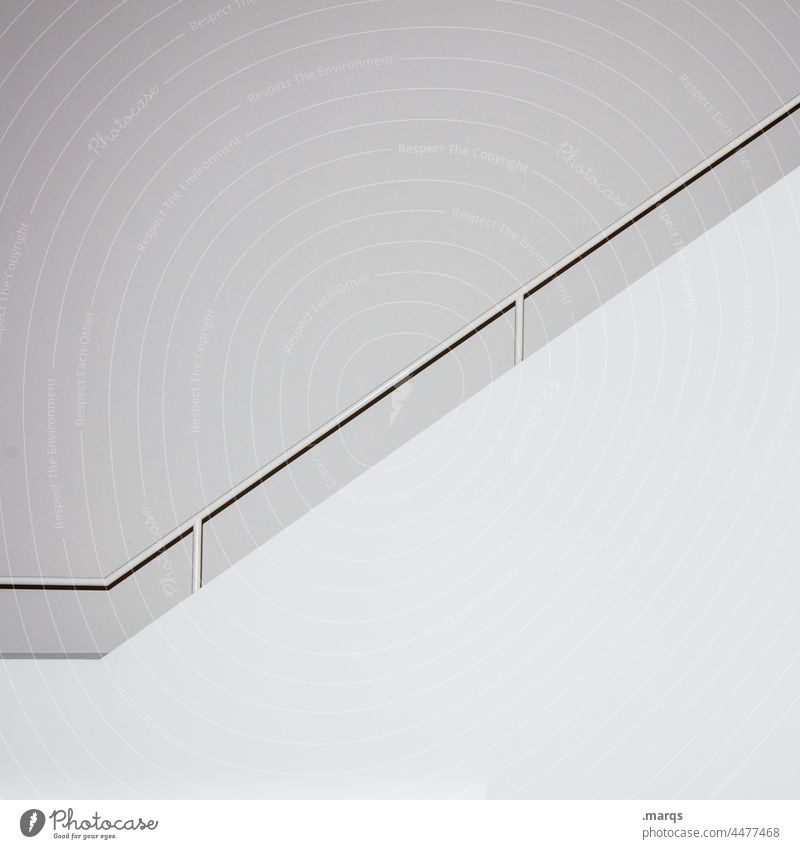 railing Close-up Noble New Sterile Purity White pretty Clean Bright Esthetic Stairs Wall (building) Architecture Interior design Flat (apartment)