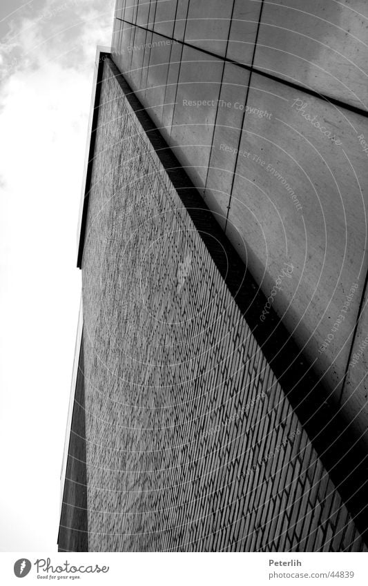 Right vertical Black White Facade Glittering Architecture Modern