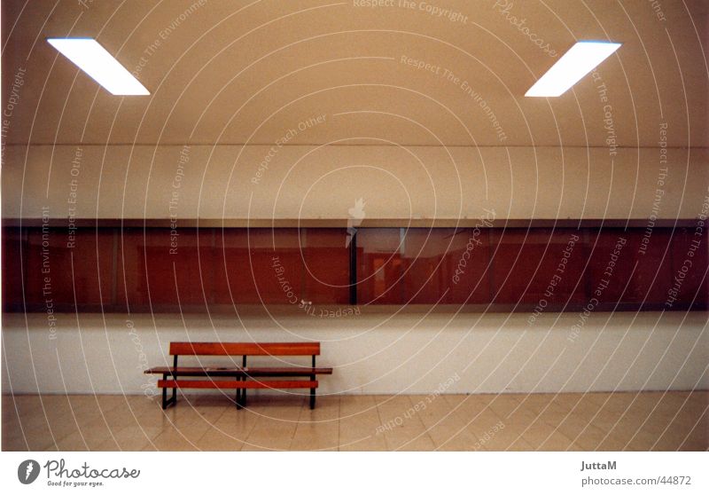 No title Room Empty Perspective Calm Brown Bench Architecture Cool (slang) warm