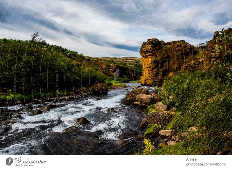 2021 08 09 Western Iceland Botnsá river landscape nature iceland glymur summer beautiful natural water sky icelandic beauty power stone romantic spring