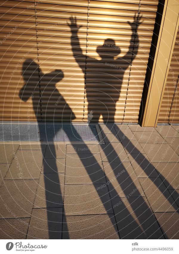 Relationship Dynamics | Interaction | Shadow Play shadow plays Light and shadow 2 persons man and woman Action Theatre Window slats steep Ground out