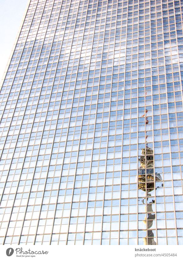 mirrors Berlin TV Tower Alexanderplatz Architecture Landmark Tourist Attraction Television tower Downtown reflection Reflection Sky