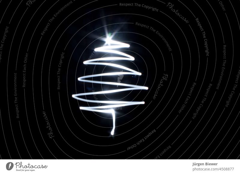 Christmas tree drawing in long exposure year transparent illustration holiday new light decorative happy ribbon elegance beautiful modern vector decoration