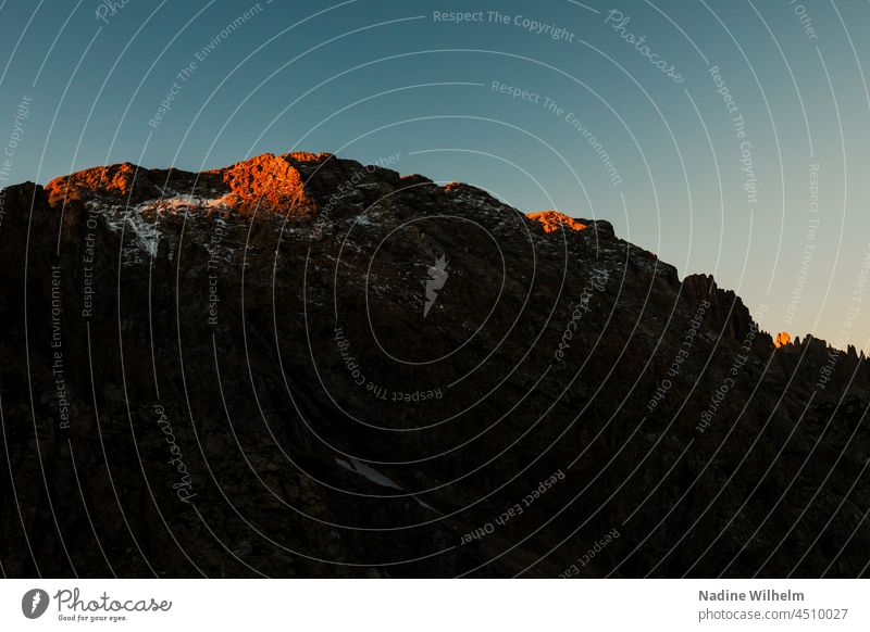 Sunrise on poplar pulpit Sunset Sunlight Landscape Rose garden Dolomites Mountain Exterior shot Nature Colour photo Alps Deserted South Tyrol Sky