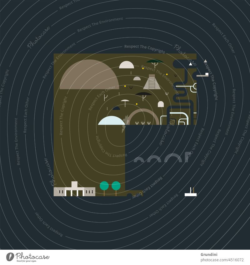 Small world 3 landscapes Cityscapes buildings cities London Simple Illustration