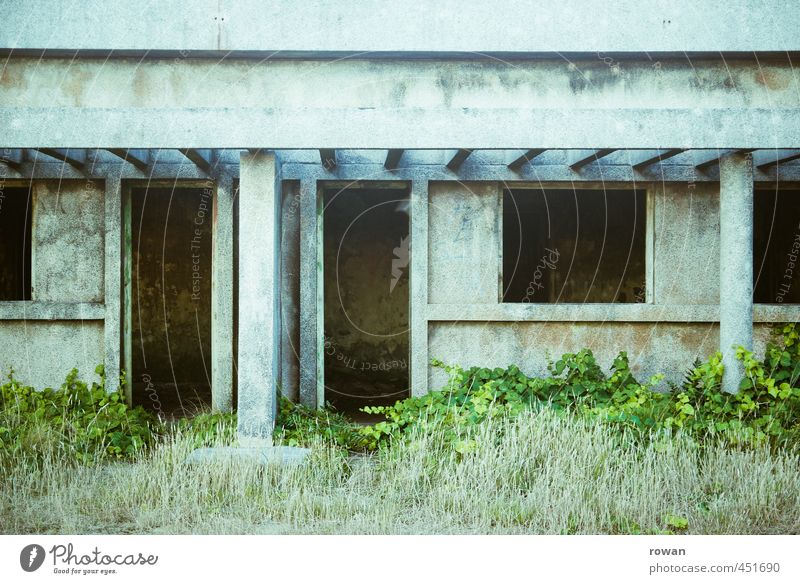 Empty Deserted Industrial plant Ruin Manmade structures Building Architecture Wall (barrier) Wall (building) Facade Old Creepy Cold Broken Gloomy Transience