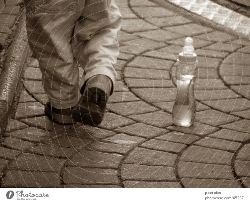 ... always with you Child Toddler Footwear Juice Alcoholic drinks Bottle Sepia Feet Detail