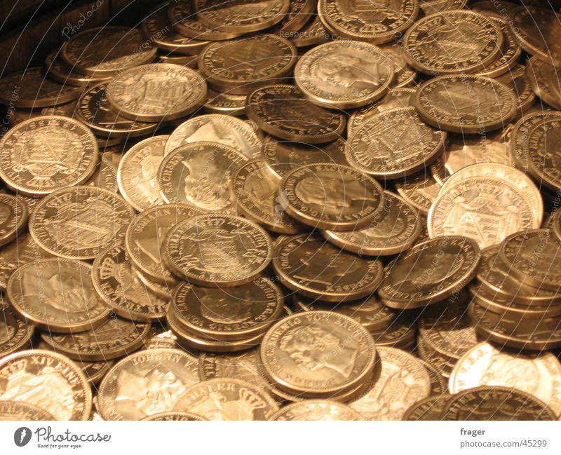 Coins / Money Taler Old coins Financial transaction Things Saxon thaler pile of money monet cash