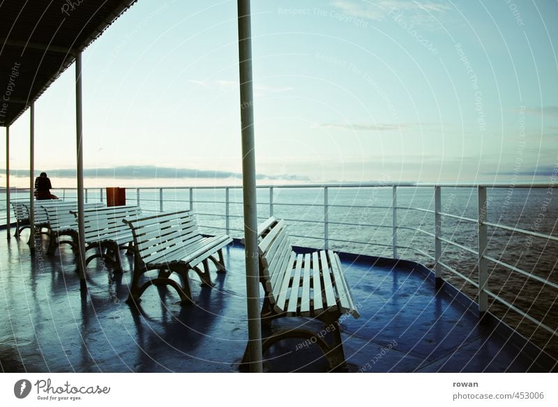 contemplative Relaxation Calm Vacation & Travel Cruise Ocean Human being Woman Adults Man 1 Water Navigation Boating trip Passenger ship Cruise liner Watercraft