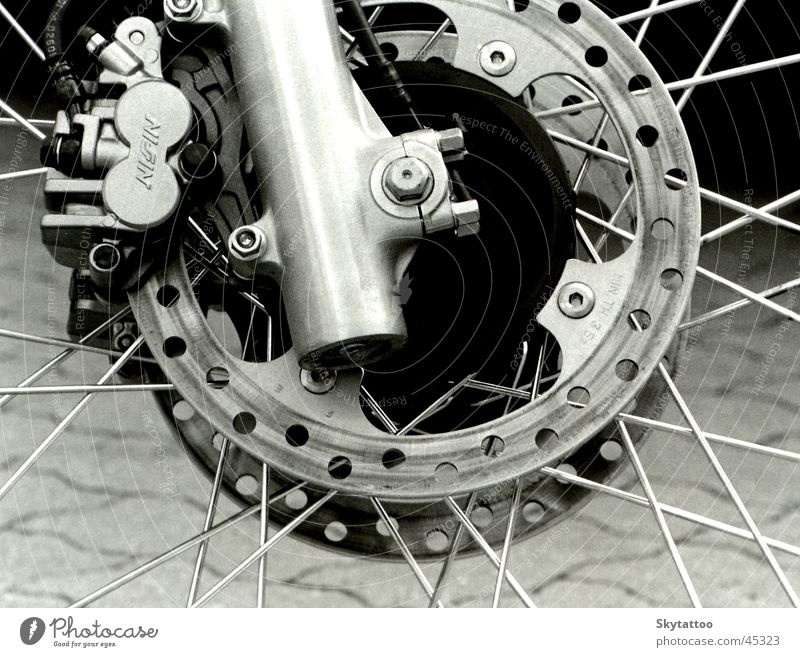 detail Wheel Motorcycle Chrome Black White Vehicle Leisure and hobbies Detail
