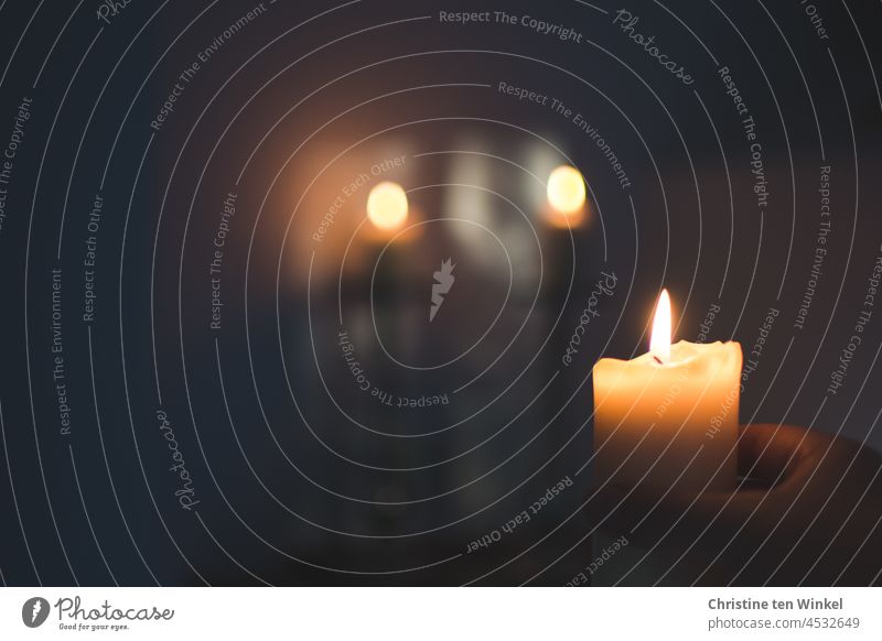 Darkness falls / Candles light up the room / Comfort and confidence Candlelight shoulder stand candles Hand Illuminate Flame Light Christmas & Advent Moody