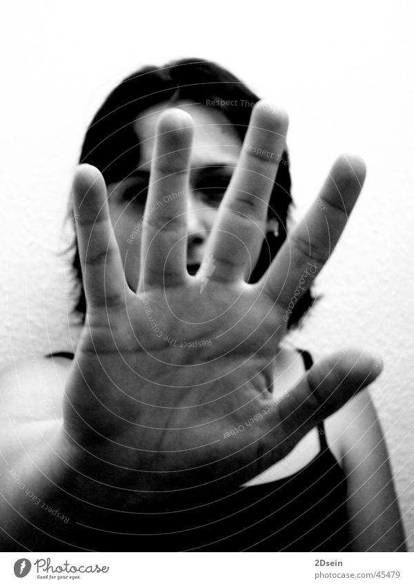 gap Woman Hand Gap Black & white photo Cancelation Close-up
