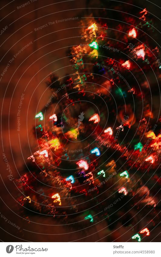 Christmassy impression Christmas tree abstraction Christmas lights christmas time Abstract Christmas decoration christmas ornaments Festive Advent