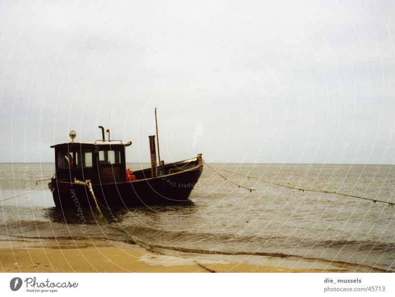 fishing cutter Fishing boat Watercraft Lake Obscure Wind Baltic Sea North Sea