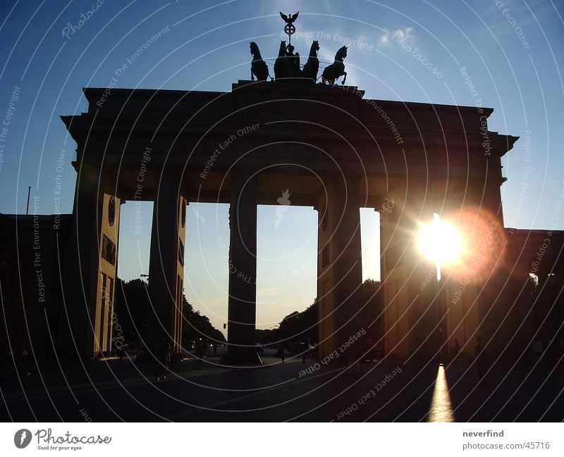 Gate to the sun Brandenburg Gate Historic Berlin Sun