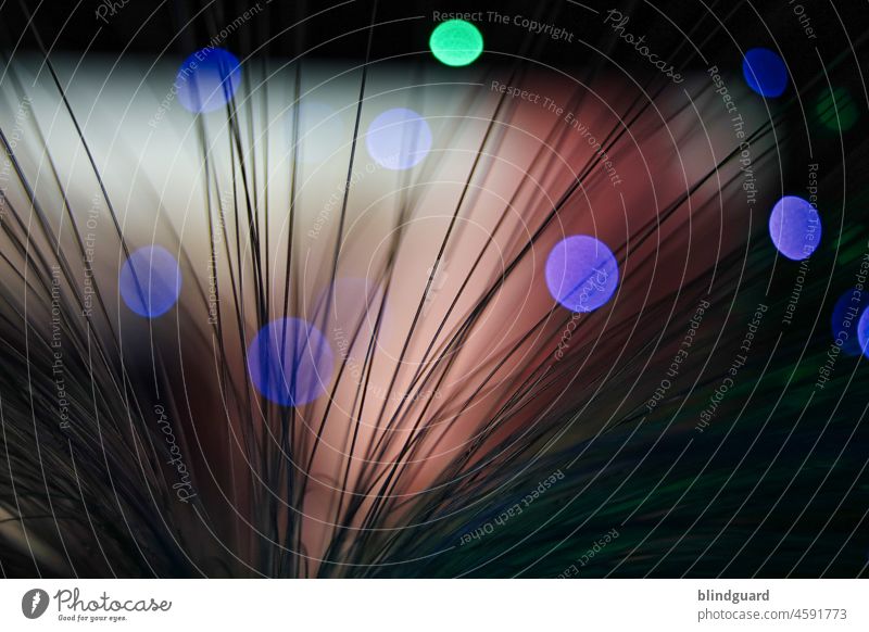 Lightshow goes on ... bokeh Play of colours points lines Black Emotions color change blurriness background hazy Decoration Abstract Christmas clearer overlay