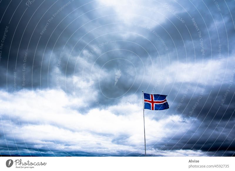 2021 08 14 Askja Icelandic flag iceland symbol national country banner icelandic background patriotism nationality state patriotic emblem design government wind