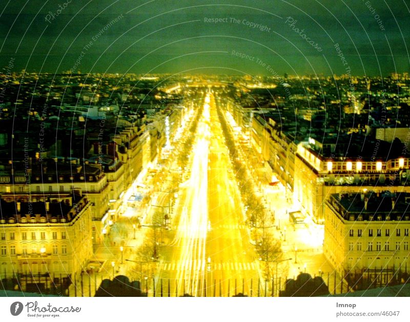 Champs Elysées Paris Champs-Elysées Long exposure Night Light Bright Street Car