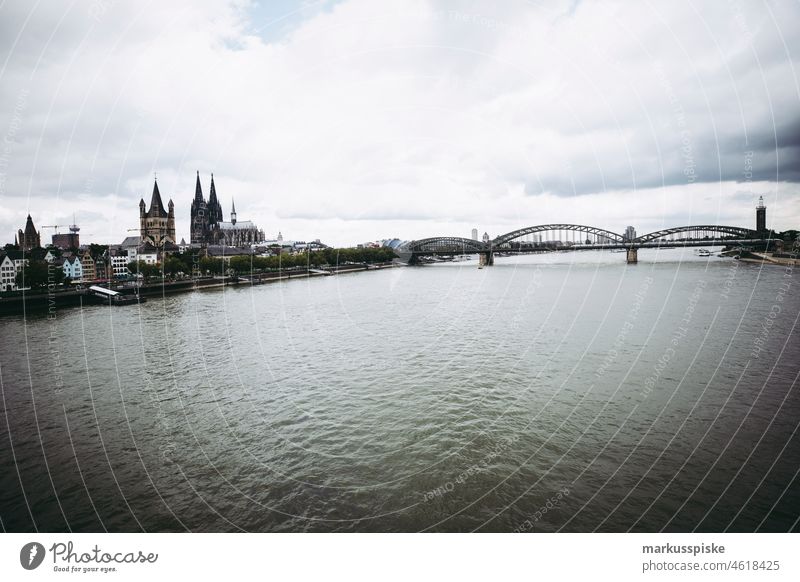 Hohenzollern Bridge Cologne North Rhine-Westphalia Germany River Cologne Cathedral