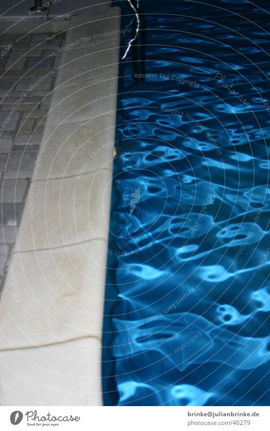 cold, clear water II Swimming pool Waves Light Edge Water Blue Julian brink swimming border Guinea pig