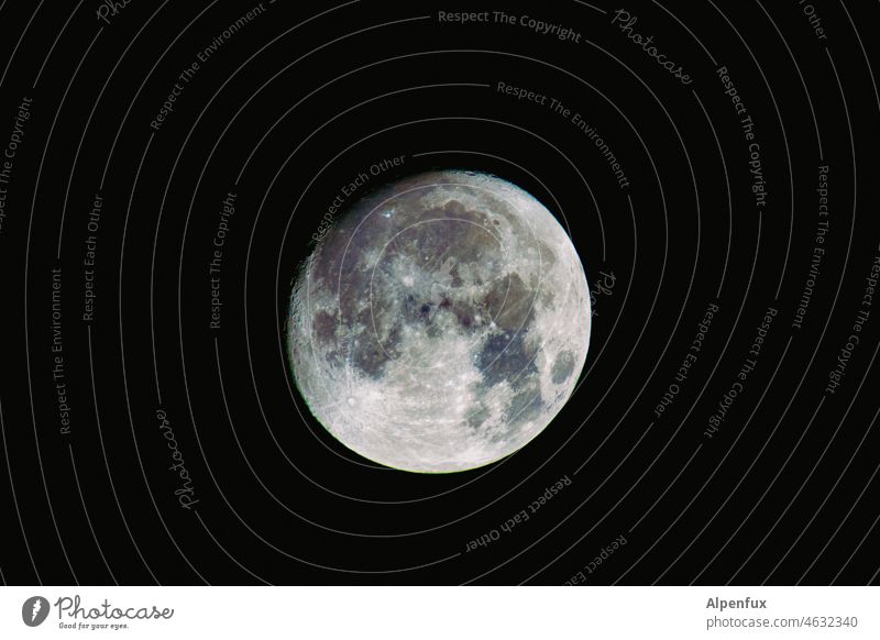 Trabant XL Moon Lunar landscape Night Exterior shot Full  moon Night sky Deserted Dark Colour photo Moonlight Moonstruck Illuminate Moonrise Crater rim crater