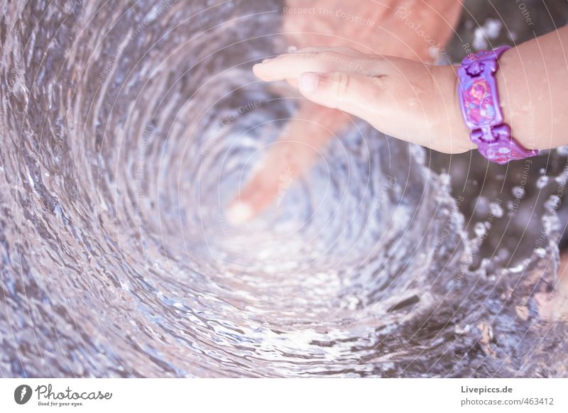 at the fountain Playing Hand Fingers Water Drops of water Movement Fluid Fresh Wet Natural Wild Soft Violet Serene Colour photo Subdued colour Exterior shot