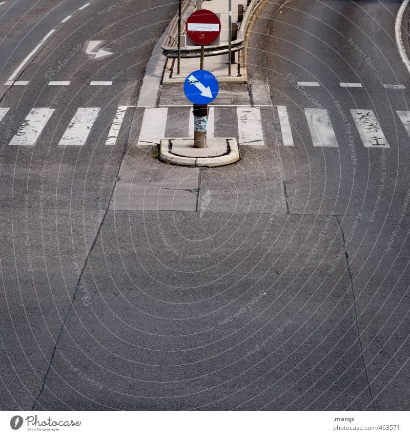 STOP AND GO Vacation & Travel Trip Transport Traffic infrastructure Motoring Street Crossroads Lanes & trails Zebra crossing Signs and labeling Signage