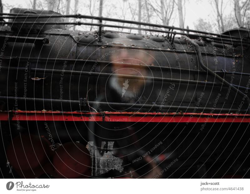 Locomotive type Face Woman Human being Engines portrait Double exposure Emotions defocused Silhouette Reaction blurriness Illusion Experimental southern area