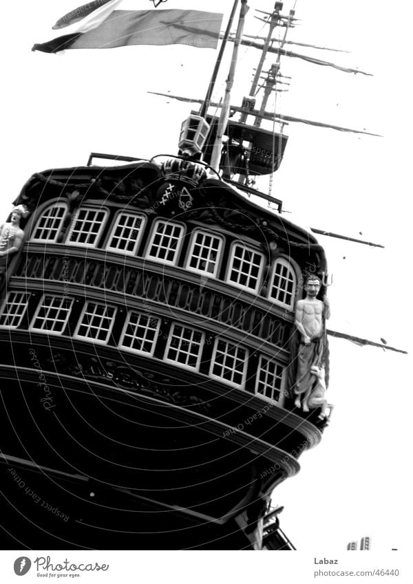 ship Watercraft Amsterdam Sail Black & white photo