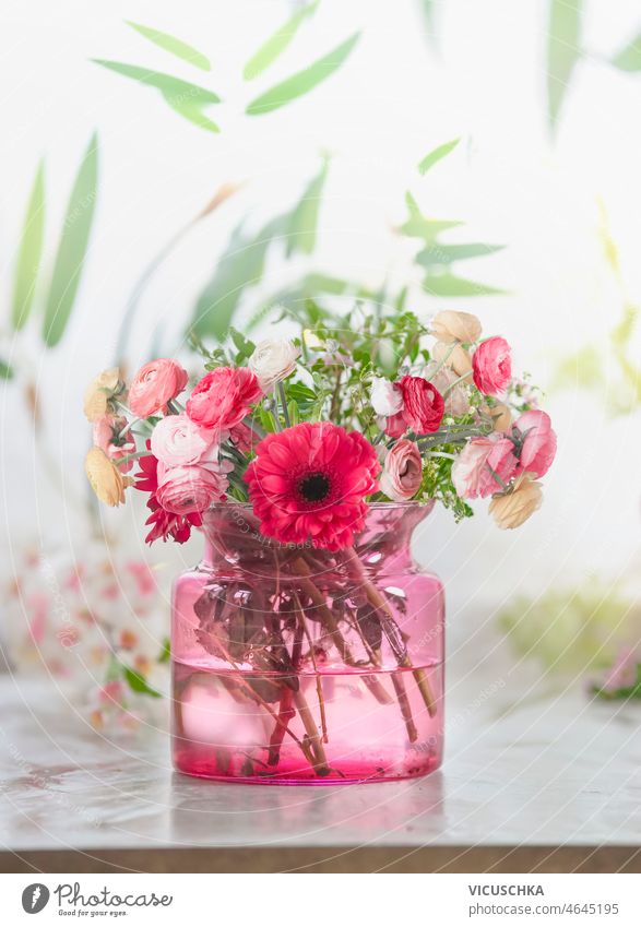 Pink Flowers in Glass Vase · Free Stock Photo