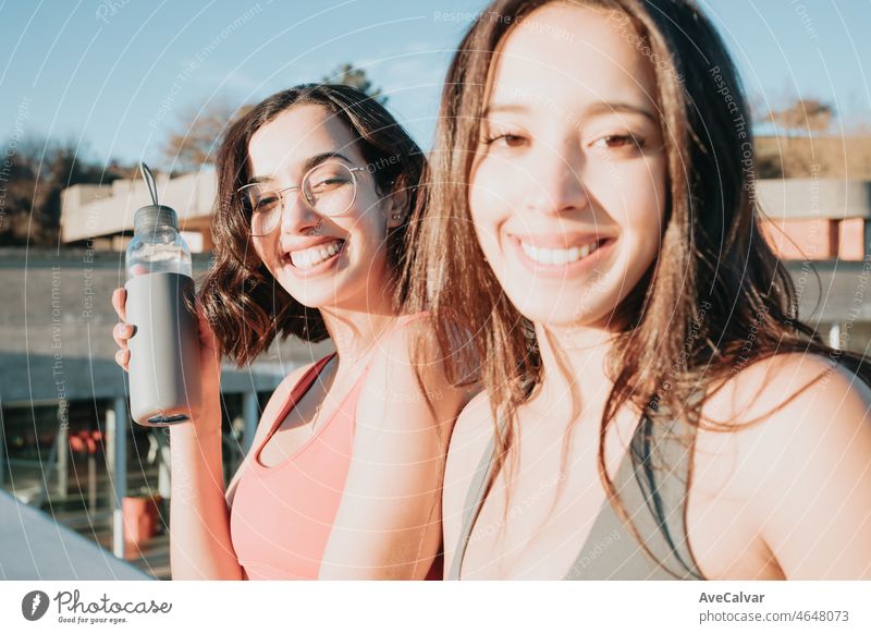 Free Stock Photo of Two young women with beautiful bodies in