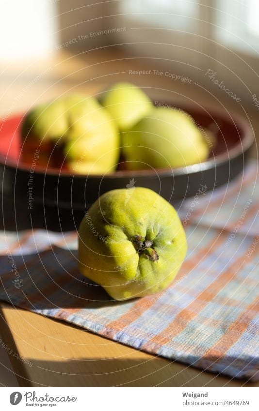 Quinces in autumn Autumn Harvest fruit organic Nature Fragrance Country life Simple