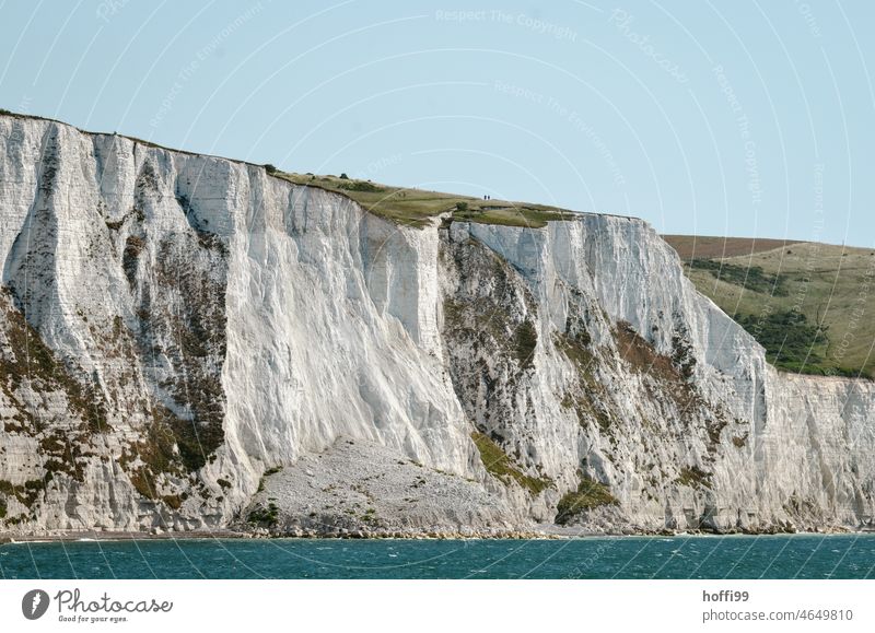 cliff in the south of England Rock Limestone rock Cliff steep coast Kent Dover chalk cliffs white cliffs Island chalk coast Channel English Channel Summer Stone