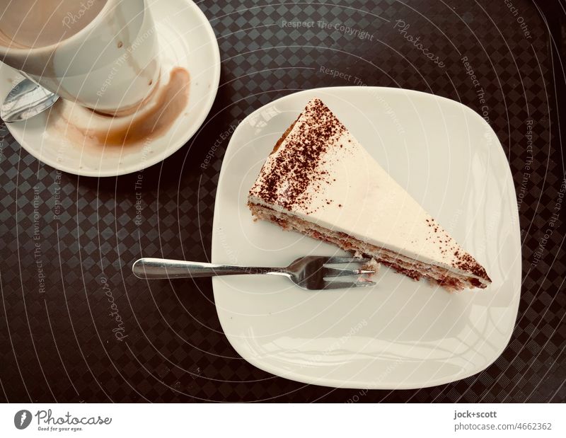 typical coffee and cake on tablet - a Royalty Free Stock Photo from  Photocase
