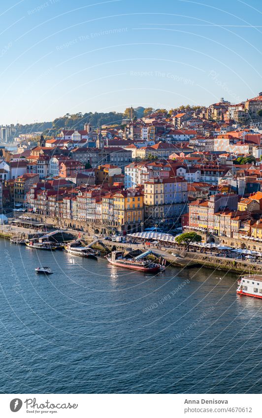 Porto city centre in autumn porto portugal city of porto europe architecture historic urban landmark portuguese historical tourism attraction downtown landscape