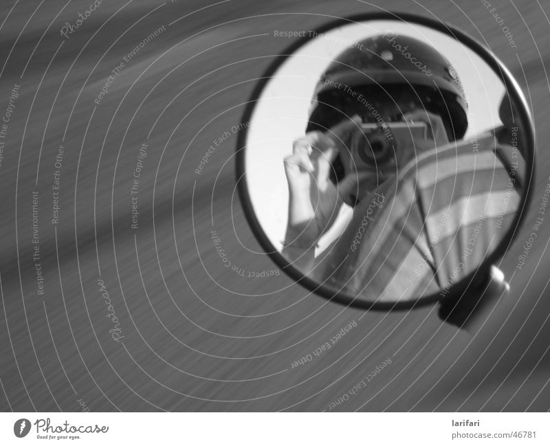 Impression. Speed Scooter Mirror Black White Summer Italy Helmet Woman Backwards Stripe Hand Man Dark Physics Europe Emotions Moody In transit Virgin land