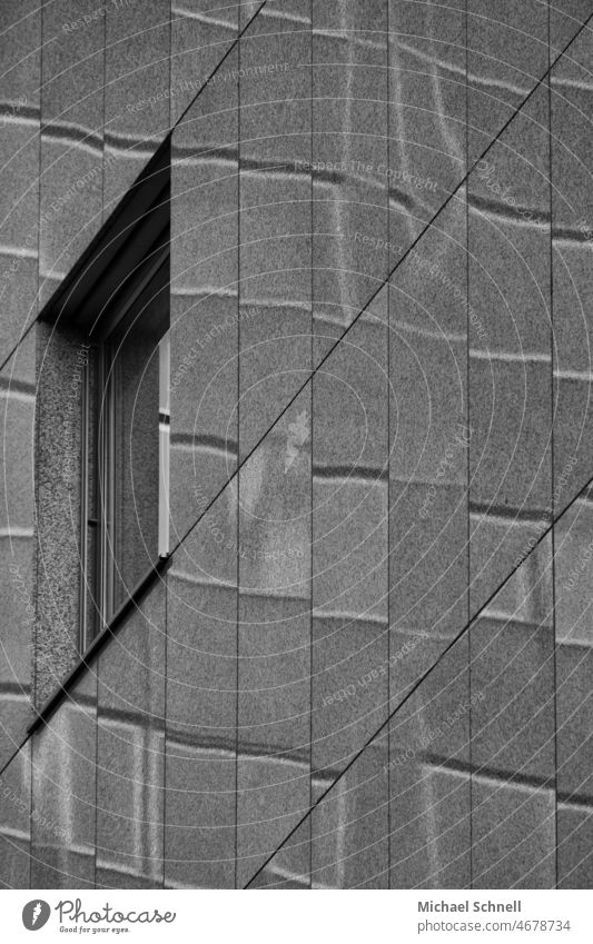 Reflection on the facade of the house Facade Cladding facade design Gray reflection shape Structures and shapes Architecture Building Wall (building)